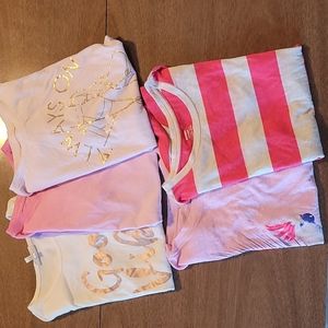 Set of 5 Pink Lot of Girls Large 10/12 Tshirts